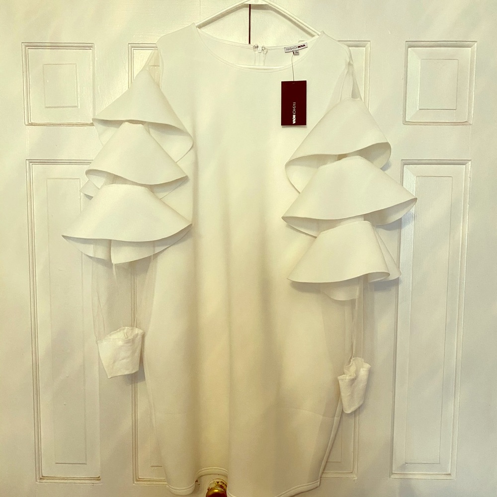 White Fashion Nova dress 2x